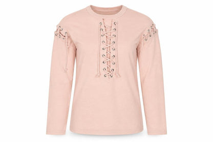 Front view of Missguided women’s pink jumper, size UK 6