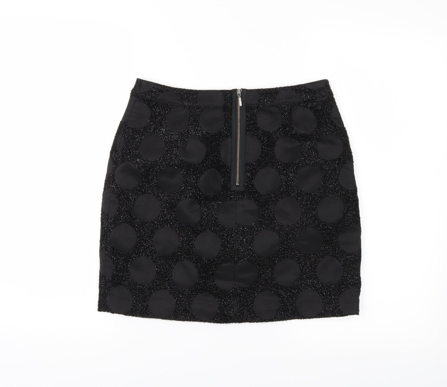 Limited Edition Womens Black Polka Dot  A-Line Skirt Size 8