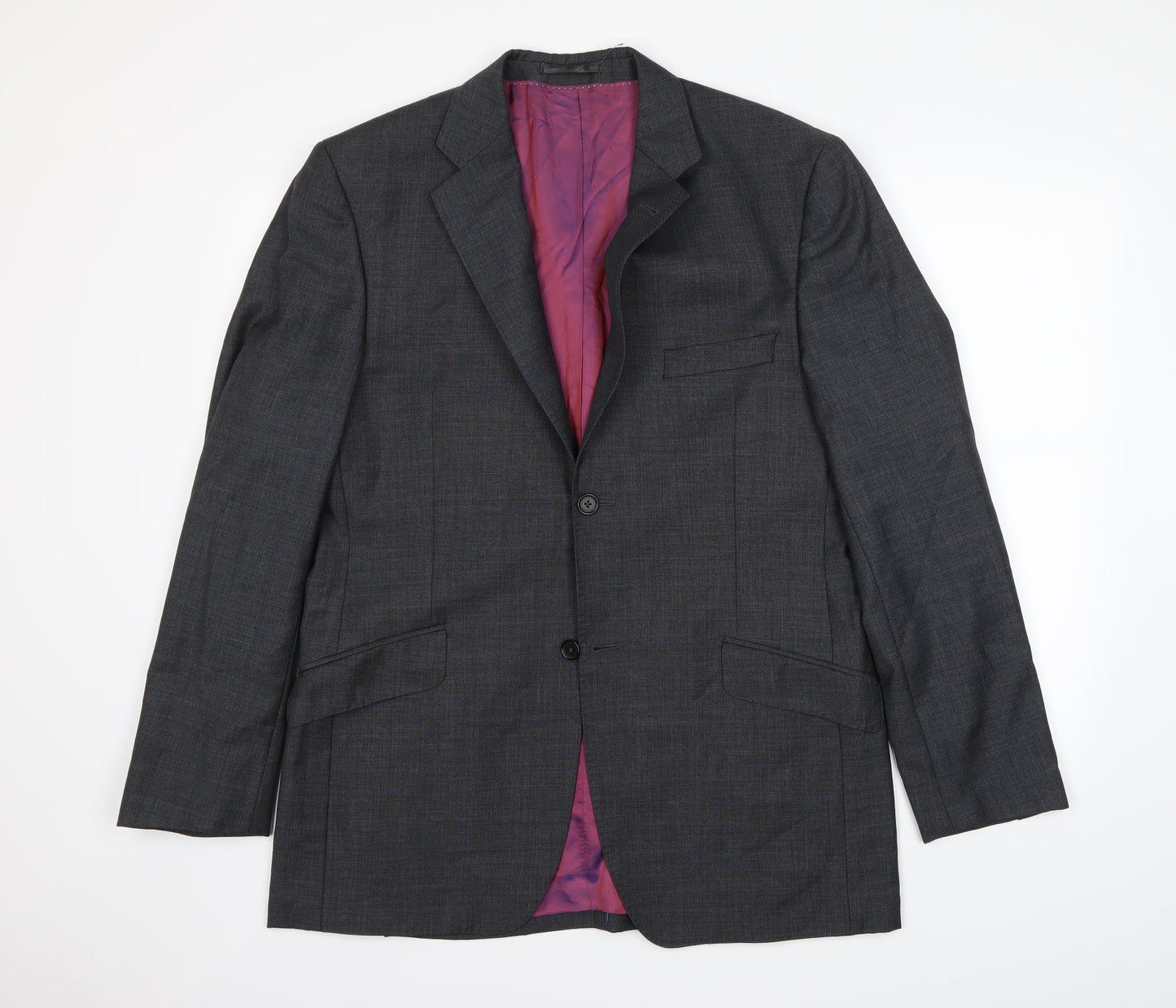 Mens UK Size L Preworn Regular Grey Suit Jacket