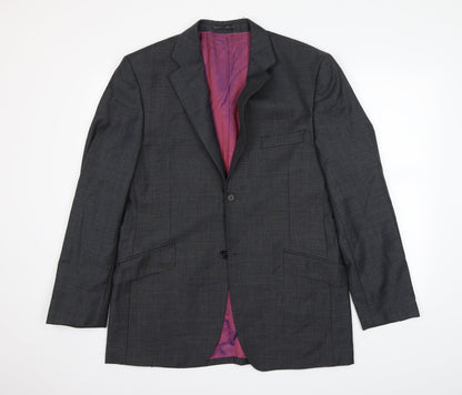 Mens UK Size L Preworn Regular Grey Suit Jacket
