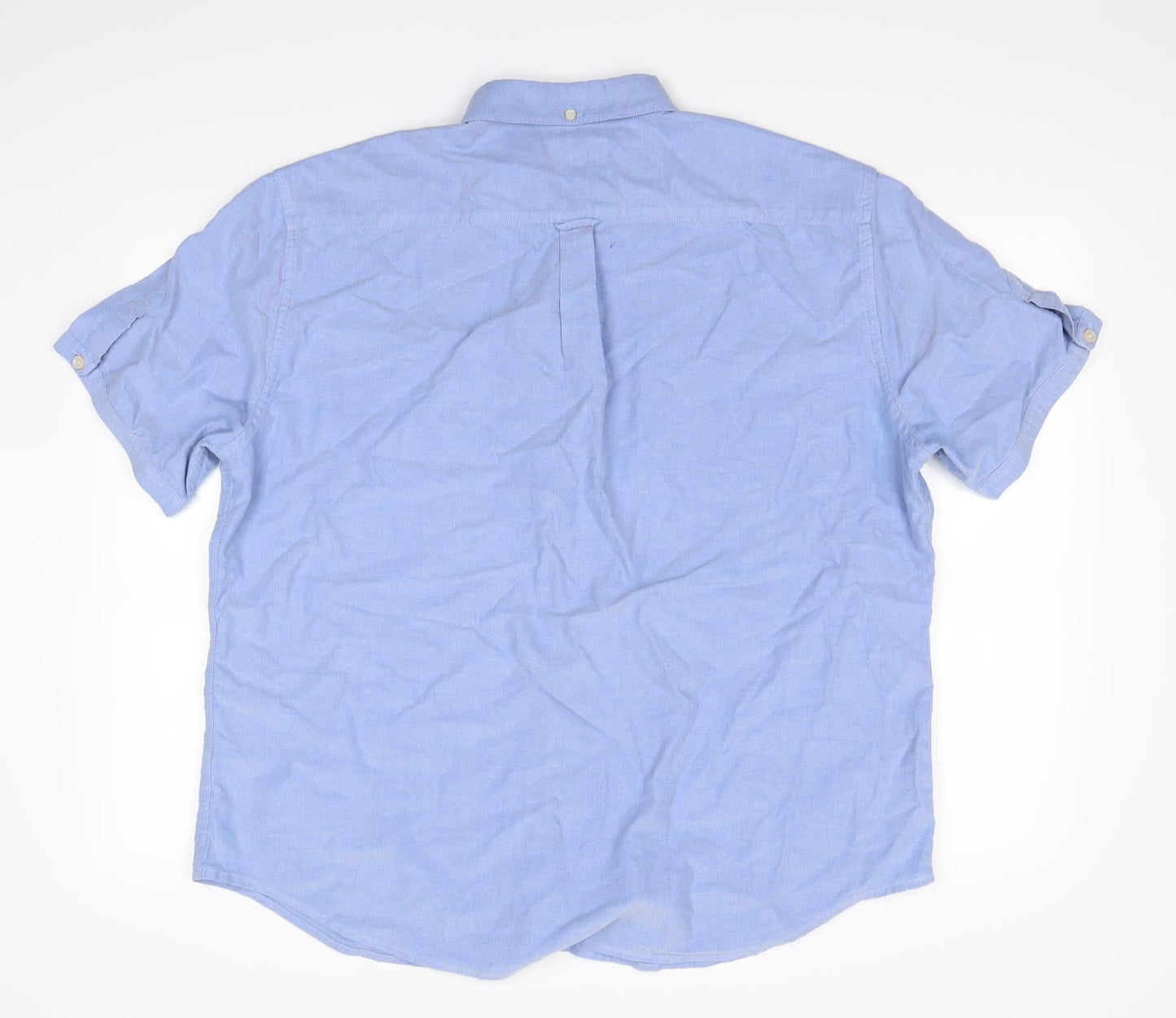 m&s Womens Blue Striped  Basic Button-Up Size 2XL