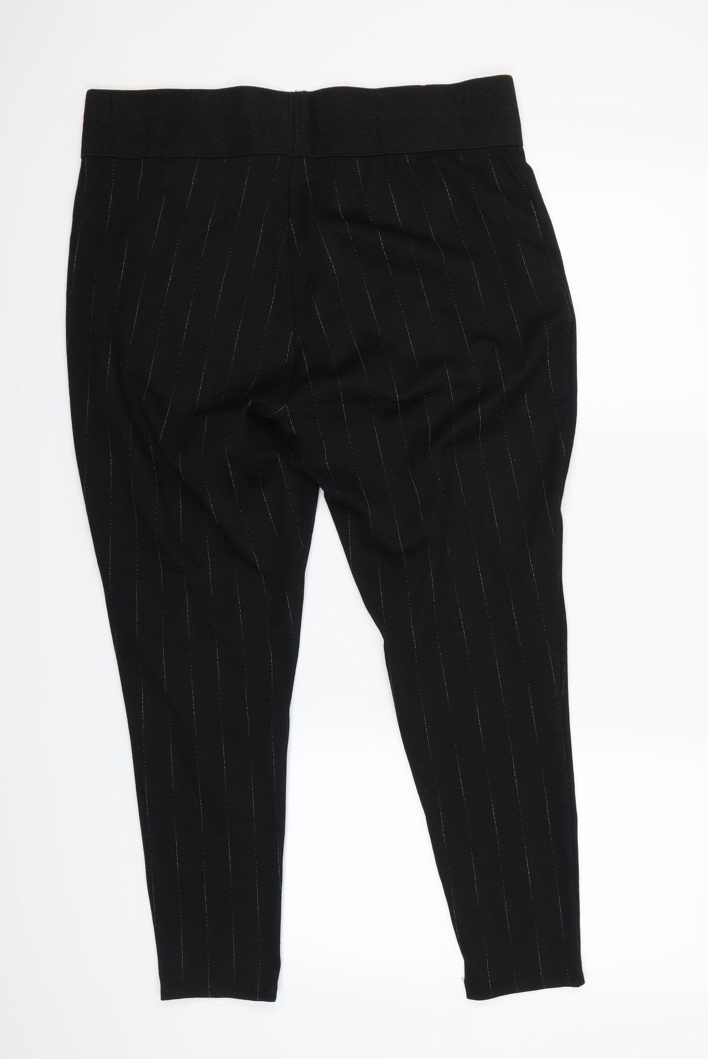 Womens UK Size 18 M&S Regular Fit Dress Pants Black Trousers