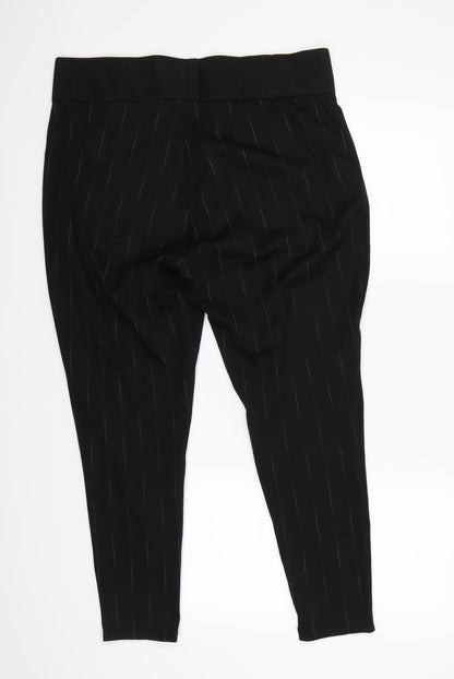 Womens UK Size 18 M&S Regular Fit Dress Pants Black Trousers