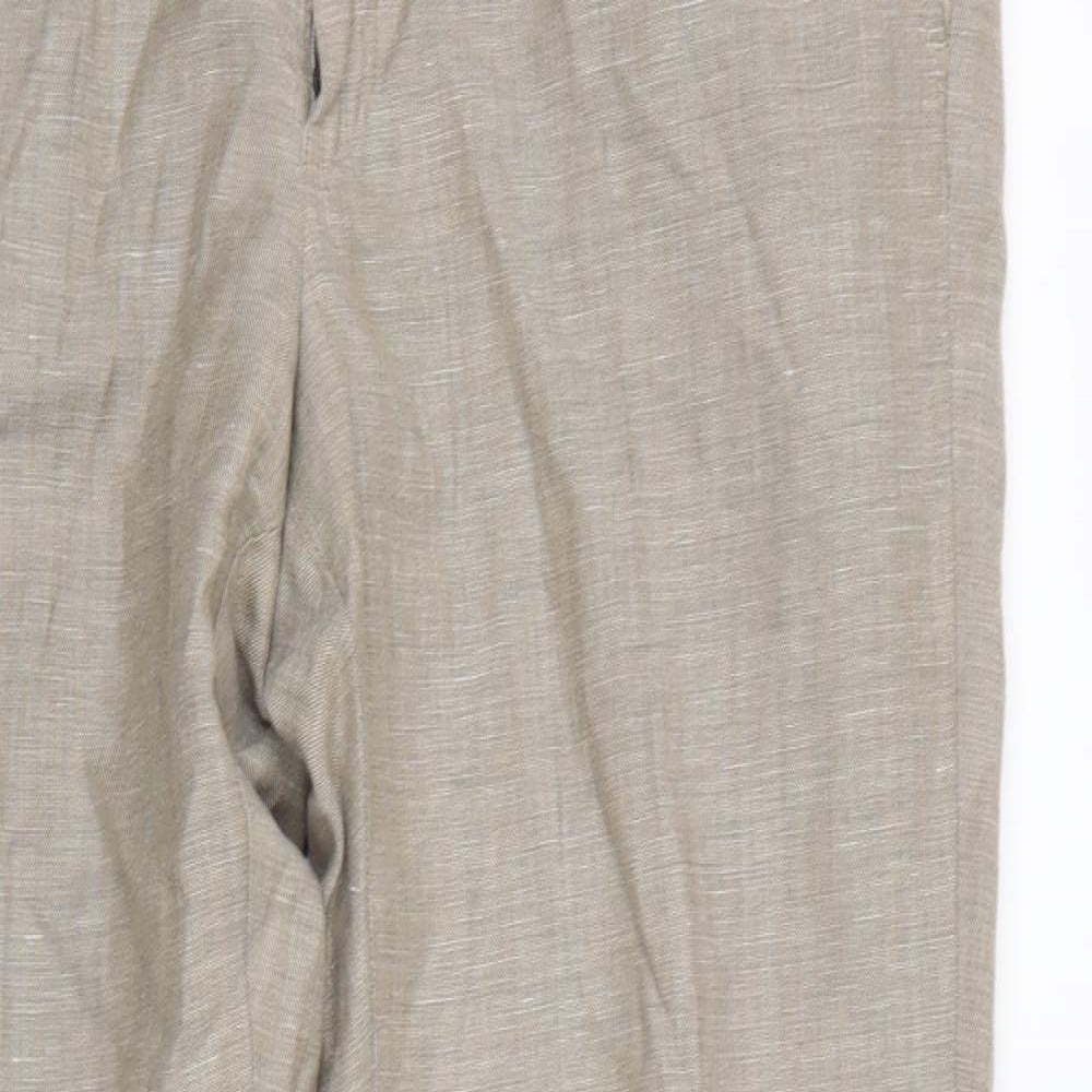 M&S  Mens Beige   Dress Pants Trousers Size S L30 in