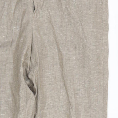 M&S  Mens Beige   Dress Pants Trousers Size S L30 in
