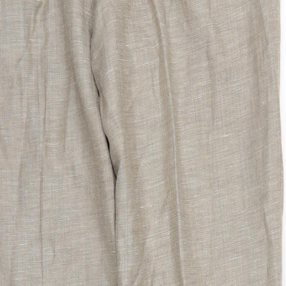 M&S  Mens Beige   Dress Pants Trousers Size S L30 in