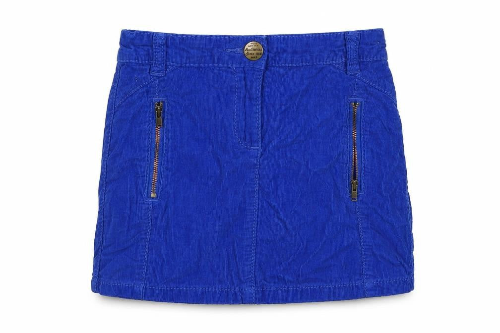 Front view of Next girls’ blue mini skirt, size 7, years