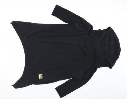 Front view of By Dimli women’s black pullover hoodie