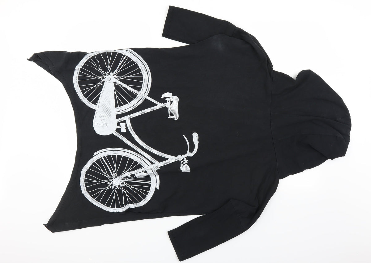 Back view of By Dimli women’s black pullover hoodie