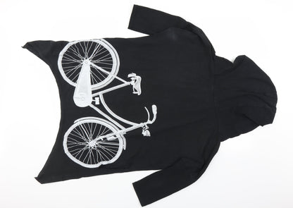 Back view of By Dimli women’s black pullover hoodie
