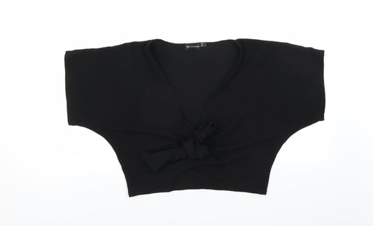PRETTYLITTLETHING Womens Black   Basic Blouse Size 8