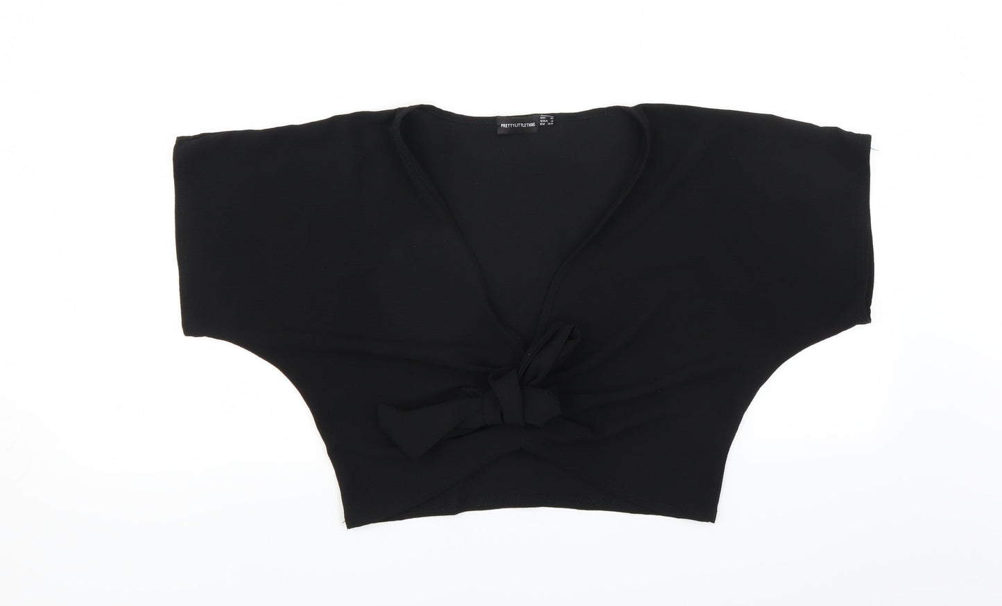 PRETTYLITTLETHING Womens Black   Basic Blouse Size 8