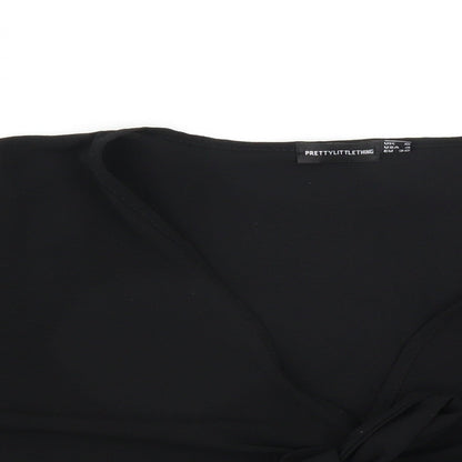 PRETTYLITTLETHING Womens Black   Basic Blouse Size 8