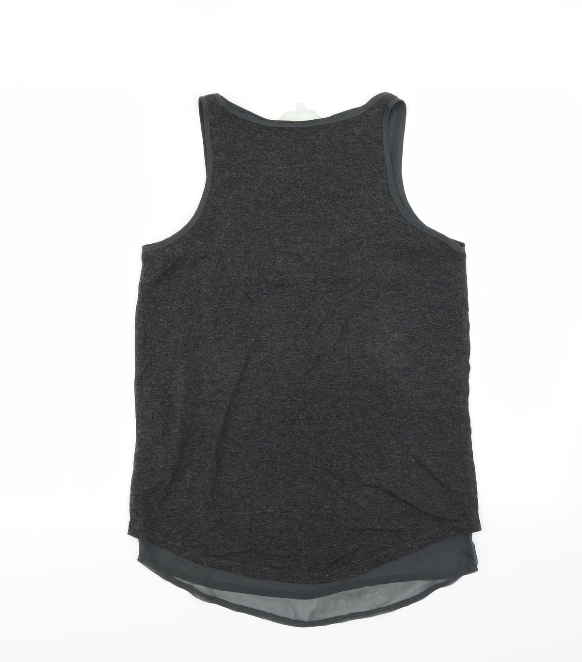 Back view of Gray & Willow women’s grey basic tank, size UK 8