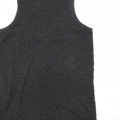Brand and care label for Gray & Willow women’s grey basic tank, size UK 8