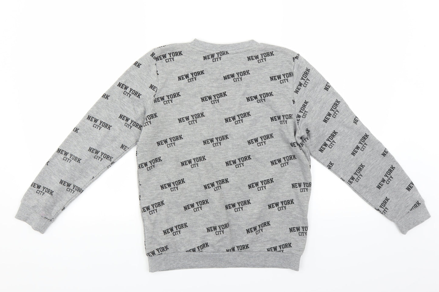 Primark Boys Grey   Pullover Sweatshirt Size 10-11 Years  - New York City
