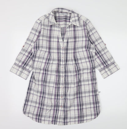 Womens UK Size 10 George White Basic Button-Up