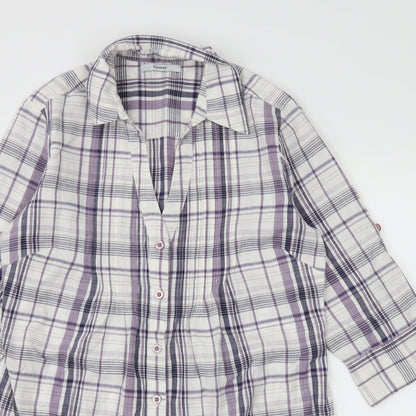 Womens UK Size 10 George White Basic Button-Up