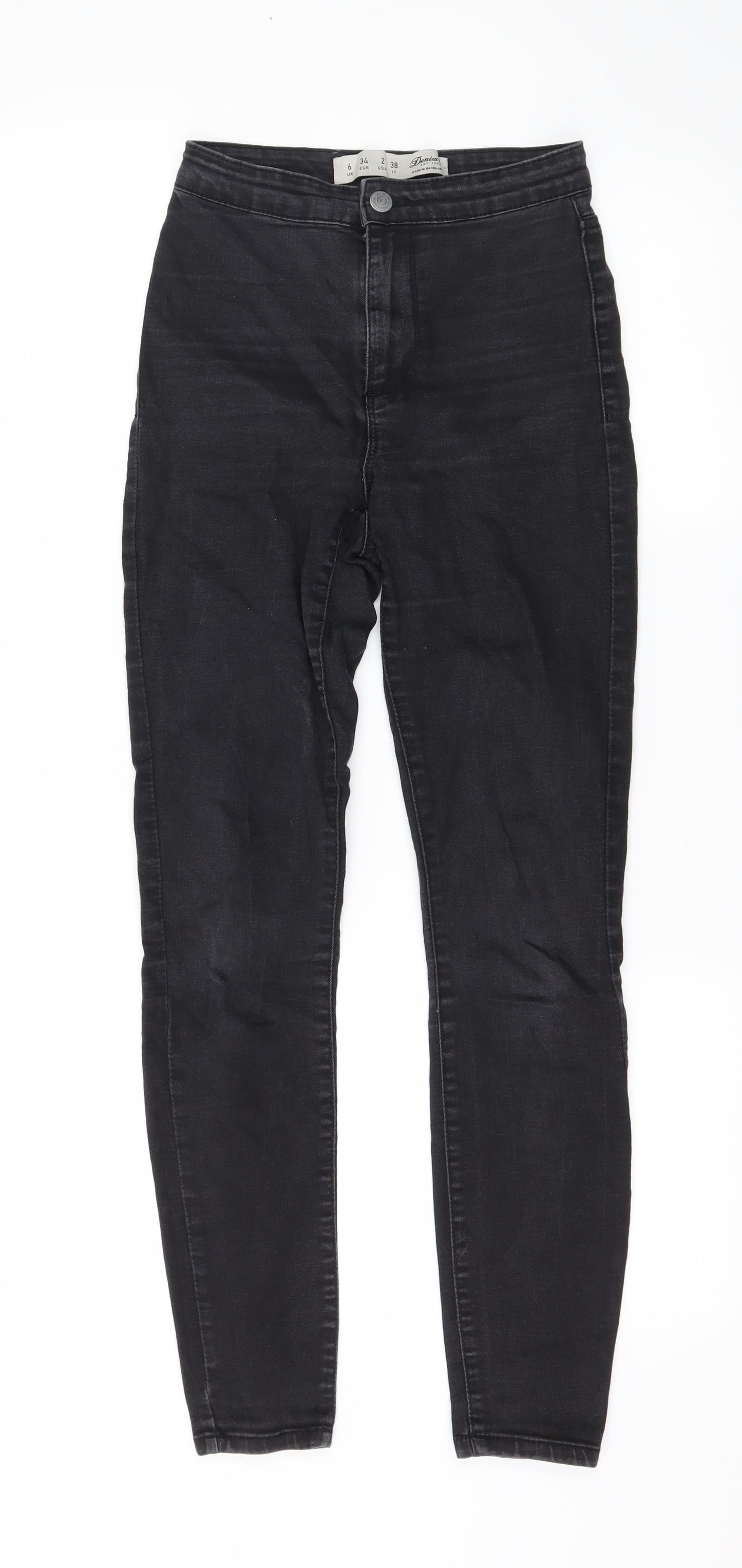 Denim & Co. Womens Black  Denim Skinny Jeans Size 6 L27 in