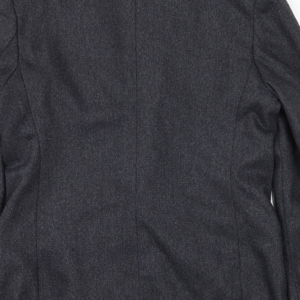 Brand and care label for Stonewall Jackson men’s grey jacket blazer, size M