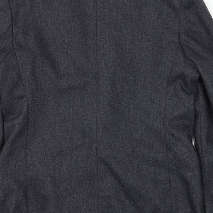Brand and care label for Stonewall Jackson men’s grey jacket blazer, size M
