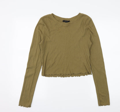 FOREVER 21 Womens Green  Jersey Basic T-Shirt Size L