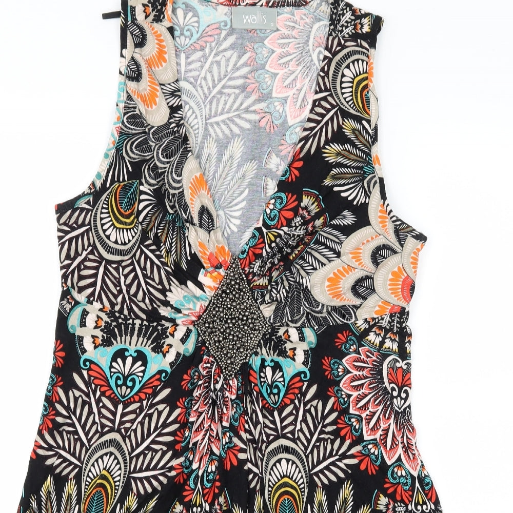 Womens UK Size S Wallis Multicoloured Basic Tank