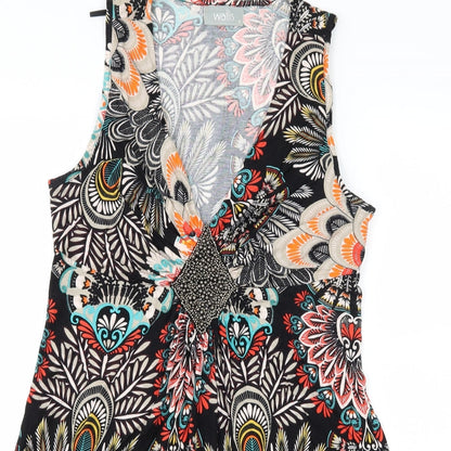 Womens UK Size S Wallis Multicoloured Basic Tank