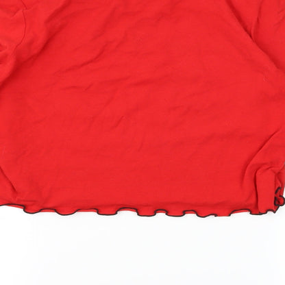 FOREVER 21 Womens Red  Jersey Basic T-Shirt Size L  - Nothing but trouble