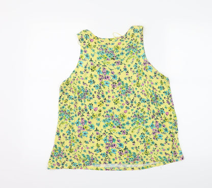 Womens UK Size 14 George Yellow Basic Tank