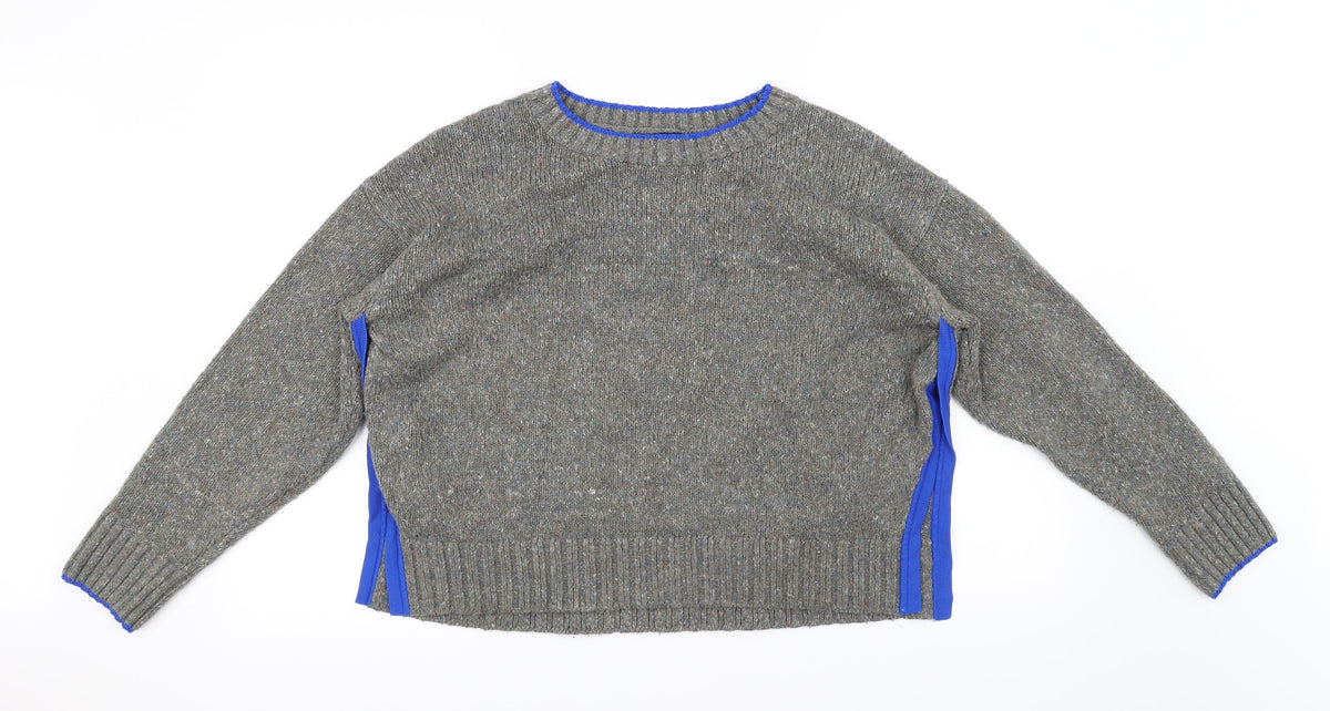 Additional front view of Topshop women’s grey jumper, size UK 8