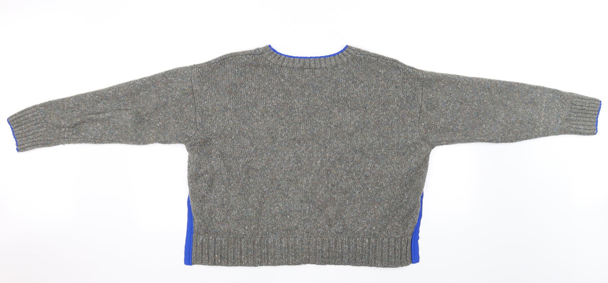 Back view of Topshop women’s grey jumper, size UK 8