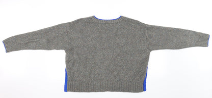 Back view of Topshop women’s grey jumper, size UK 8
