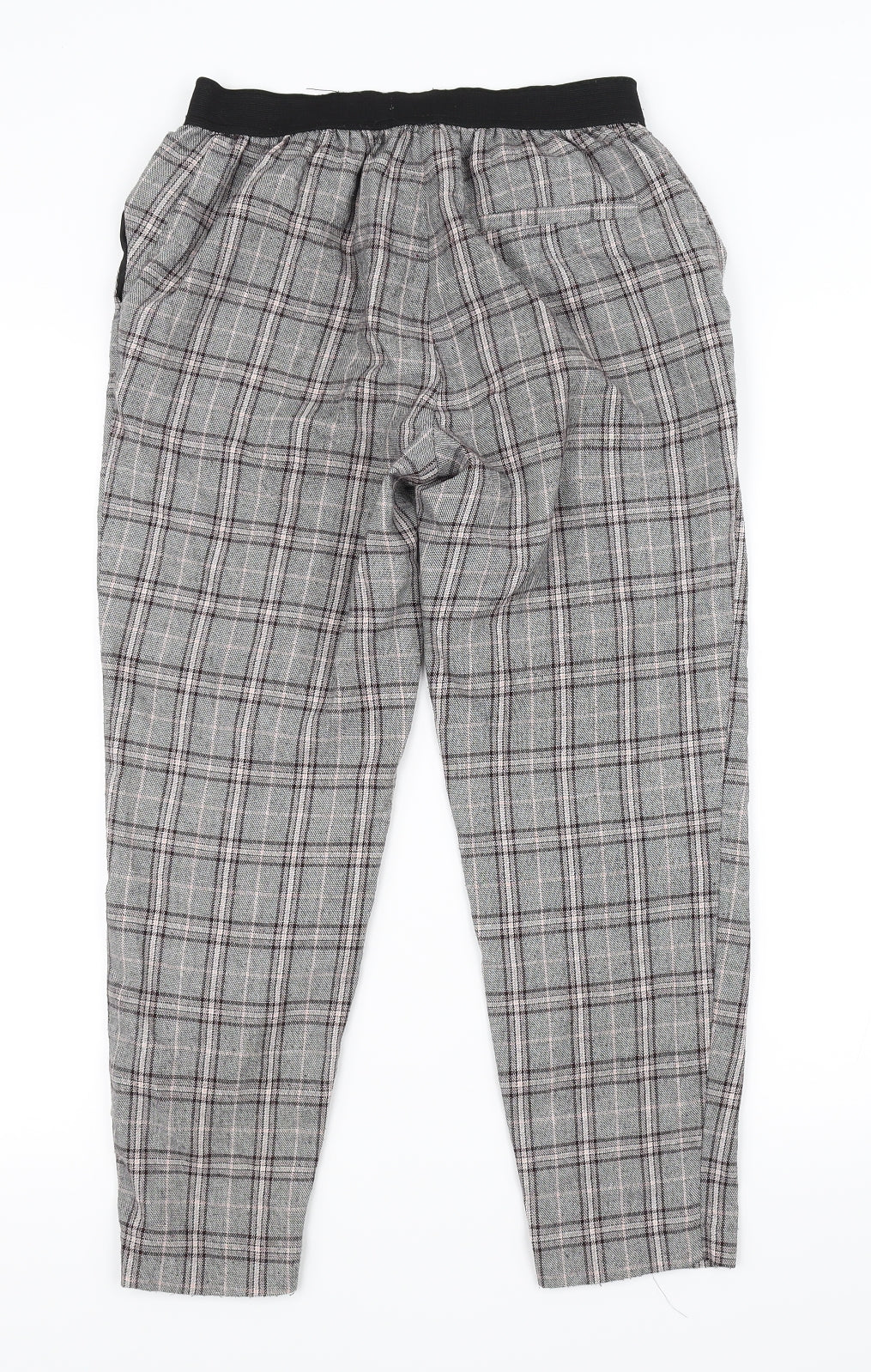 Primark Womens Grey Check  Trousers  Size 6 L23 in