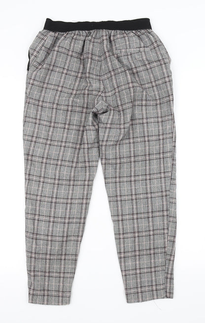 Primark Womens Grey Check  Trousers  Size 6 L23 in