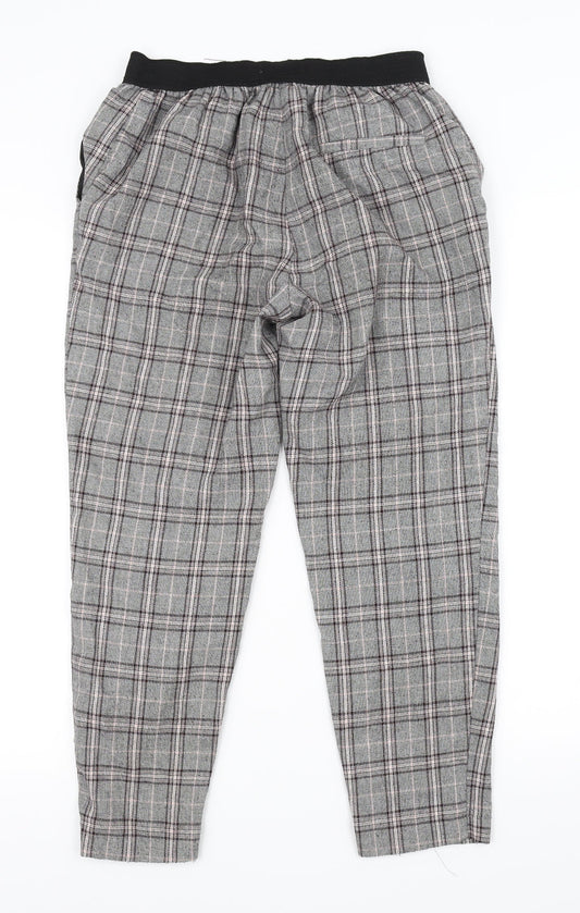 Primark Womens Grey Check  Trousers  Size 6 L23 in