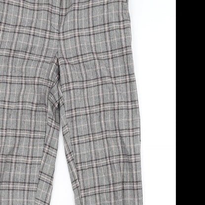 Primark Womens Grey Check  Trousers  Size 6 L23 in