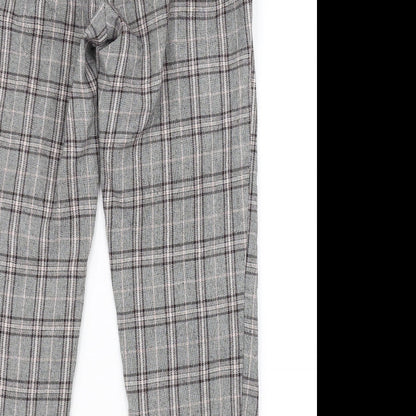 Primark Womens Grey Check  Trousers  Size 6 L23 in