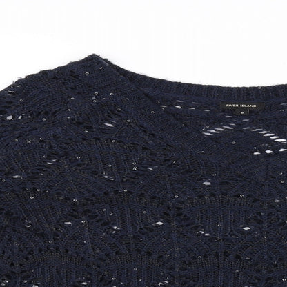River Island Womens Blue   Pullover Jumper Size 8