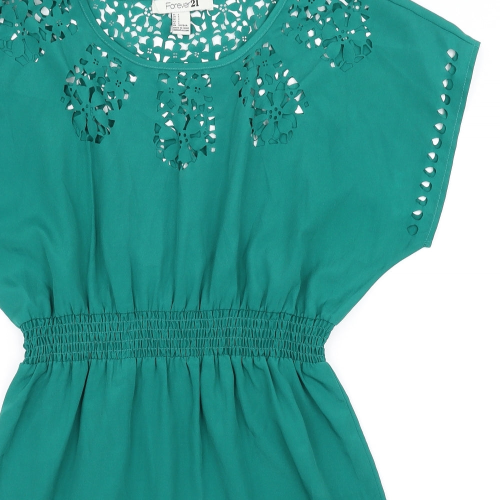 FOREVER 21 Womens Green   Basic Blouse Size 8