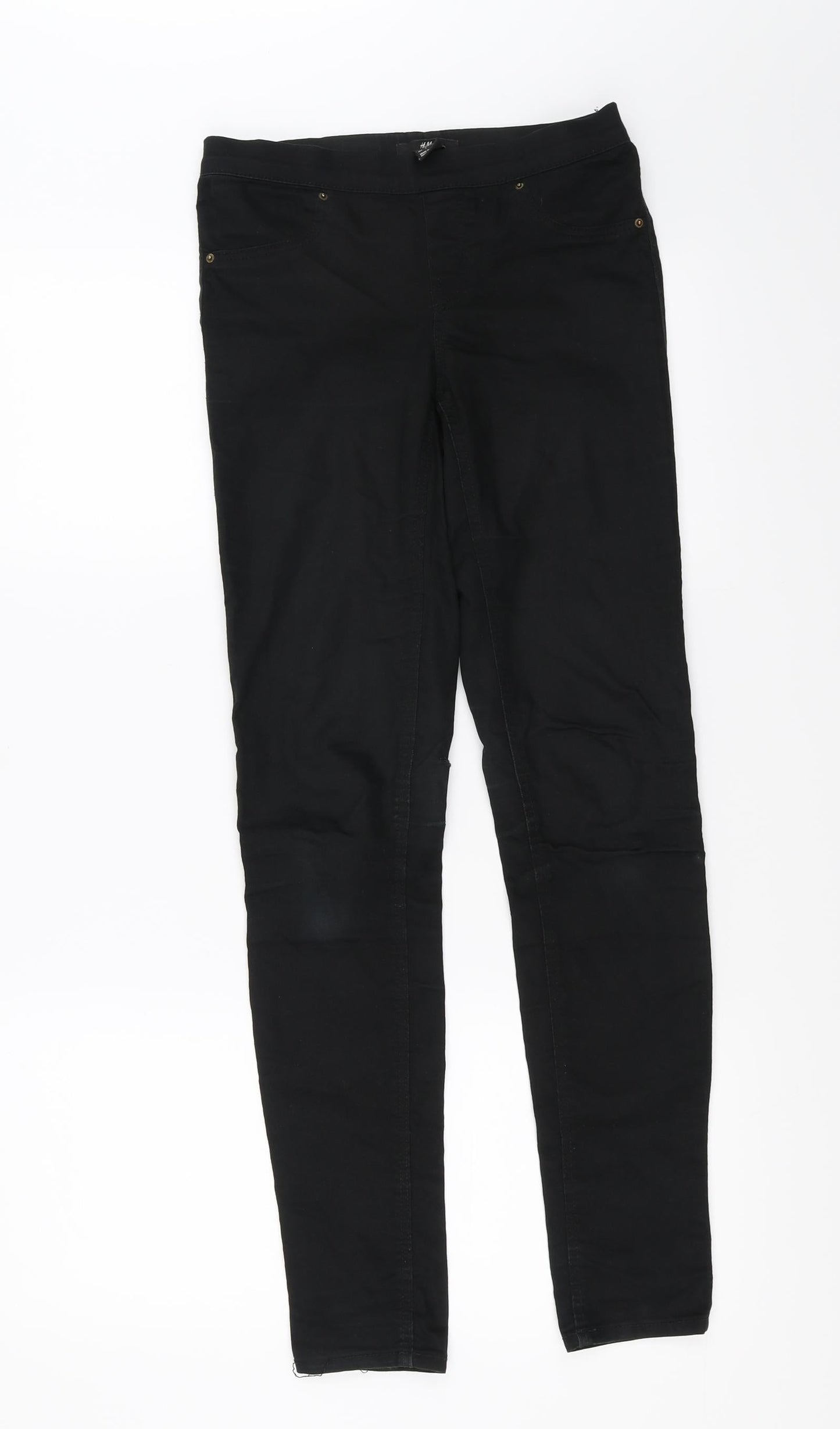 Womens UK Size 4 H&M Regular Fit Skinny Black Jeans
