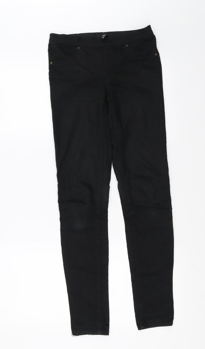 Womens UK Size 4 H&M Regular Fit Skinny Black Jeans