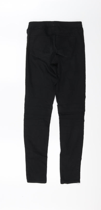 Womens UK Size 4 H&M Regular Fit Skinny Black Jeans