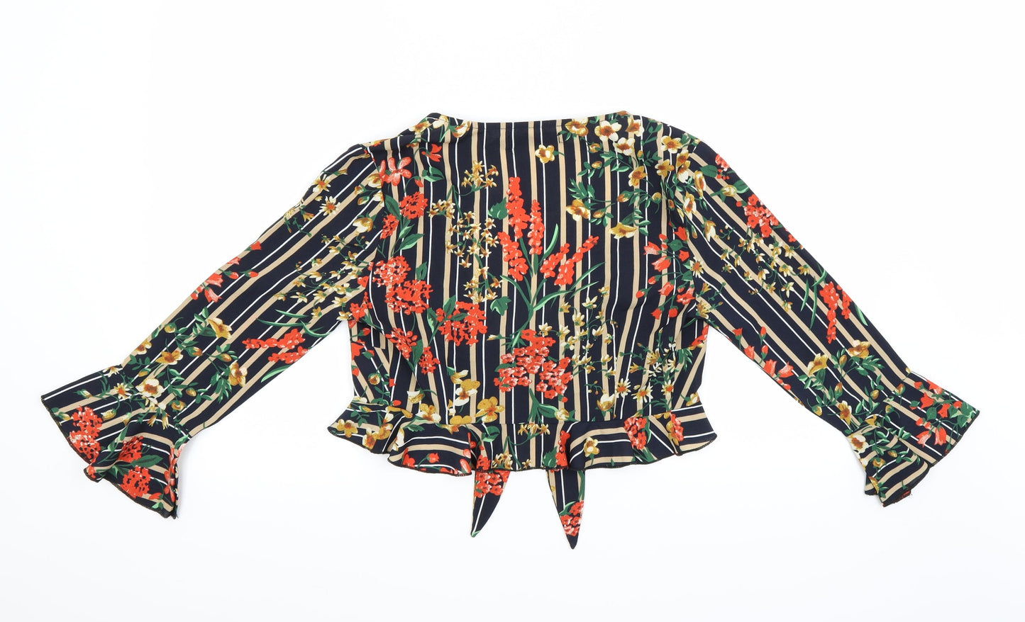 Missguided Womens Red Floral  Cardigan Jumper Size 6