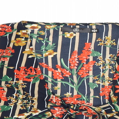 Missguided Womens Red Floral  Cardigan Jumper Size 6