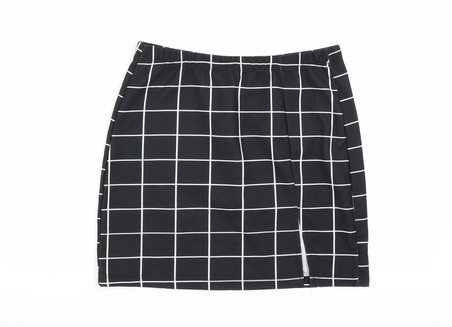 SheIn Womens Black Check  Straight & Pencil Skirt Size S