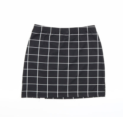 SheIn Womens Black Check  Straight & Pencil Skirt Size S