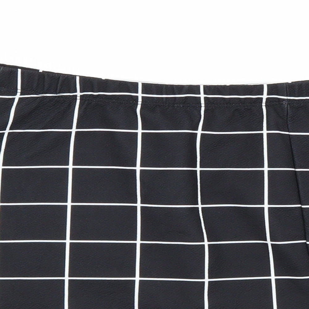 SheIn Womens Black Check  Straight & Pencil Skirt Size S