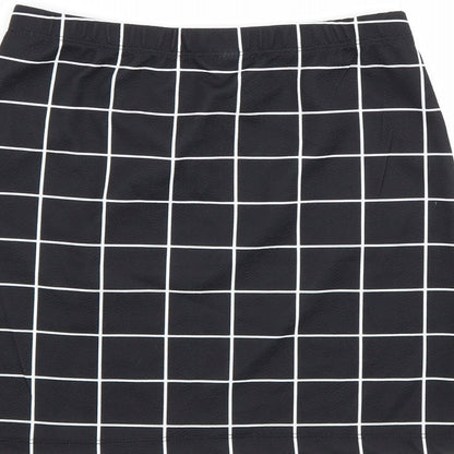 SheIn Womens Black Check  Straight & Pencil Skirt Size S