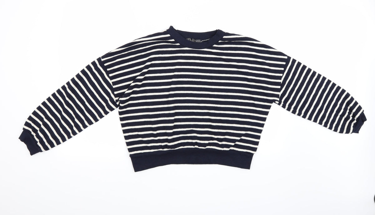 Additional front view of Primark women’s blue striped jumper, size S